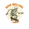 High Rolling Skeleton Skateboard