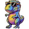 Cooler Dinosaur Mit Sonnenbrille