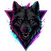Neon Wolf in Violet Pink Triangle
