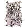 Zentangle Blumenmuster Schwarzweiß