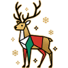 🎅 Renne de Noël géométrique