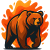 Burning Bear in flames