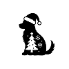 Two snowflakes on black