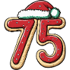 75 Number Biscuit Christmas