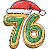 76 Number Cookie Christmas