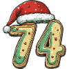 74 Number Cookie Christmas