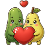 Hearts Fruit Cucumber Pear