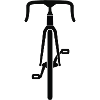 Road Bike Silhouette Front View Black