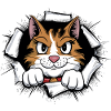 Grim cat through the rift