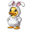 Cute chick in bunny costume