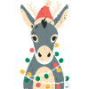 Cute Donkey Elf Christmas