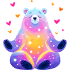 Regenbogen Bär
