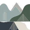 Geometric mountain landscapes