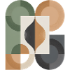 Geometric Yin Yang Circle Art