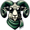 Goat with sunglasses