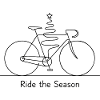 Seasonal Bicycle Line Art