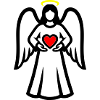 Angel-Couple-with-Heart-Pictogram-2