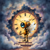 Winged Robot in Celestial Clock