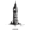 London Clock Tower Silhouette