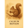 Calm in motion squirrel sepia