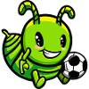 Raupe mit Fußball