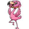 Cute Flamingo Donut Dessert Candy Cartoon