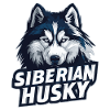 Siberian Husky Head Illustration