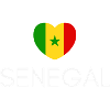 Cœur avec drapeau sénégalais, fierté sénégalaise