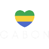 Cœur avec drapeau gabonais, fierté gabonaise