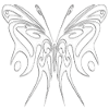 Metallic Tribal Butterfly