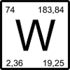 Wolfram W Symbol im Periodensystem Design