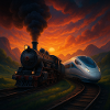 Steam Train vs Future Train