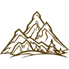 Bergwald Silhouette