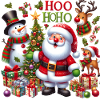 Fröhlicher Weihnachtsmann und Freunde