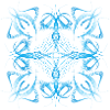Delicate dynamic blue line pattern