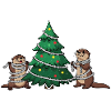 Otter Christmas Christmas Tree
