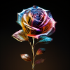 Rainbow Rose Metallic Shine