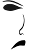 Abstract Face Lines Contrast Mask