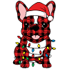Dog French Bulldog Christmas Plaid