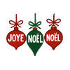 Boules de Noël Trio JOYE NOËL