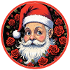 Romantischer Weihnachtsmann mit Rosen