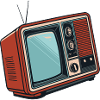 Retro Illustrated Pop Art Television