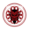 Darts, bullseye, dartboard and devil.