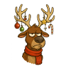 Renne agacé à Noël