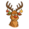 Festive Cartoon Reindeer Ornament