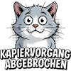 Kapiervorgang abgebrochen – Katze Comic
