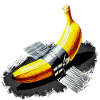 Funny Modern Art Banana Design Tee 