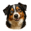 Dog Portrait Two-Tone Look