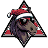 Christmas donkey with sunglasses