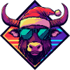 Bison Santa Sunglasses